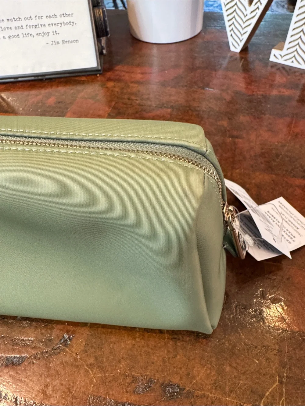 kate spade Olive Green Cosmetic Pouch